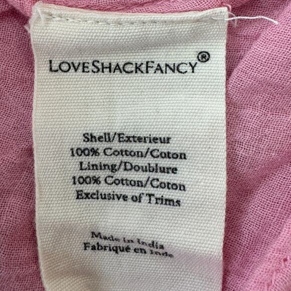 LoveShackFancy Miri Dress Pink Blaze - Picture 7 of 10